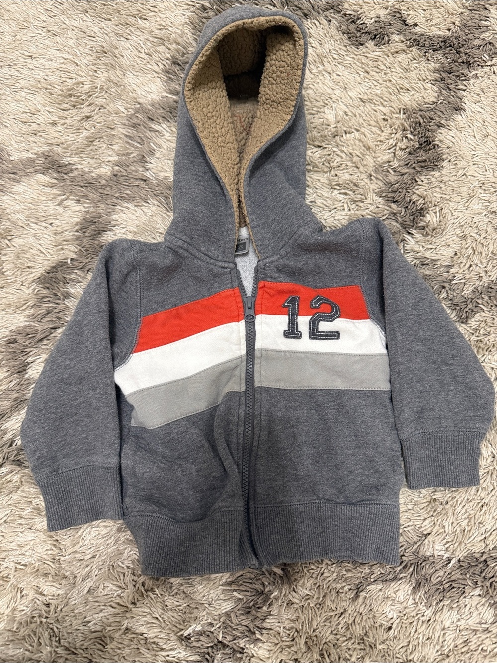 Carter's Gray Hooded Zip Sweatshirt